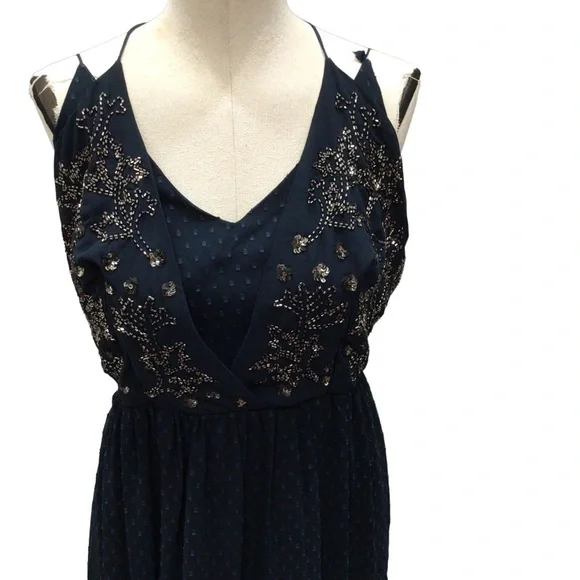 Ranna Gill Anthropologie Lucinda Beaded Maxi Dress Size 12 - Picture 6 of 12